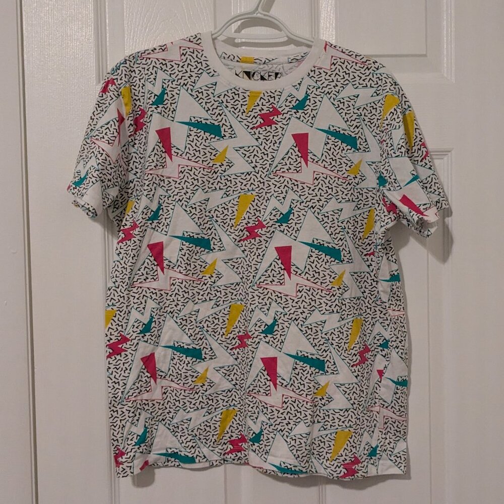 Knicker Bocker vintage designs geometric short sleeve tee size large...Unisex